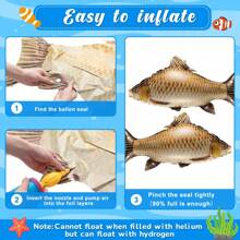 2pcs Fish Balloon For Fish Balloon Decoration 33Inch Fishing Helium Balloon For Fishing Birthday Party Decorations Gone Fishing Party Decorations, Christmas
