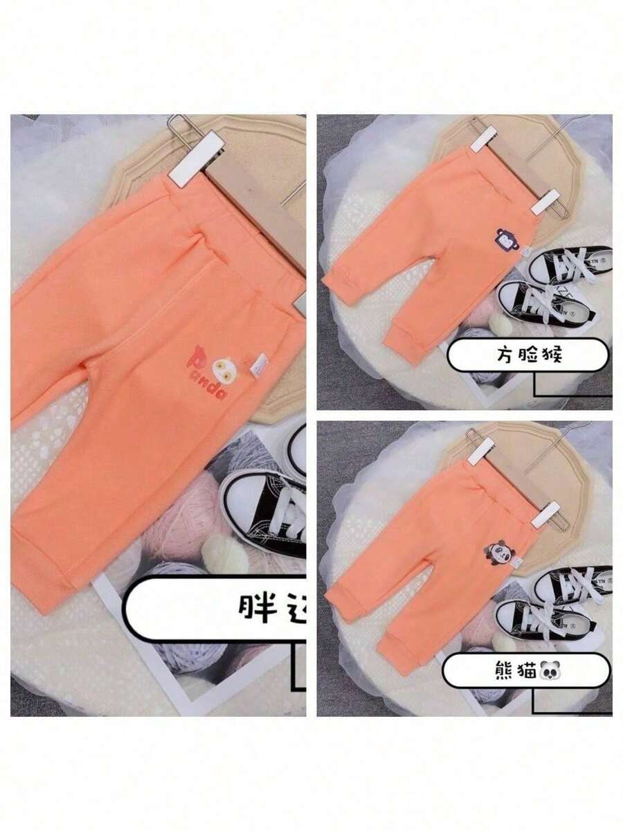 Baby Fleece Pants Spring And Autumn Children's Warm Baby Pants - trái cam - Xem 1