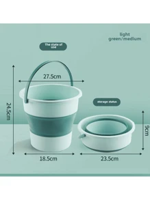 1pc Foldable Thick Water Bucket, Suitable For Fishing, Car Washing, Outdoor & Home Use, Large Capacity Portable Bucket