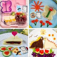 4pcs/8pcs Cartoon Sandwich Cutter And Sealer, Bread Mold, Sandwich Cutter - Multicolor - View 4