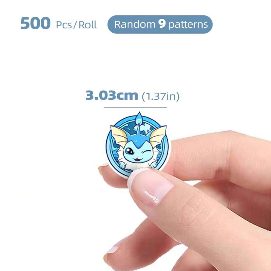 Pokemon Halloween Decoration 500pcs/Roll Cute Cartoon Stickers