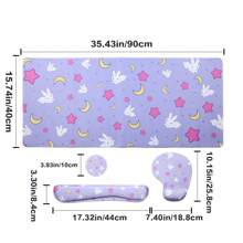 一款精美的大理石纹腕托鼠标垫+键盘支架+游戏鼠标垫+杯垫，加厚防滑设计，带腕托，办公电脑防滑鼠标垫，男女通用，学习用品，办公用品，返校季游戏鼠标垫