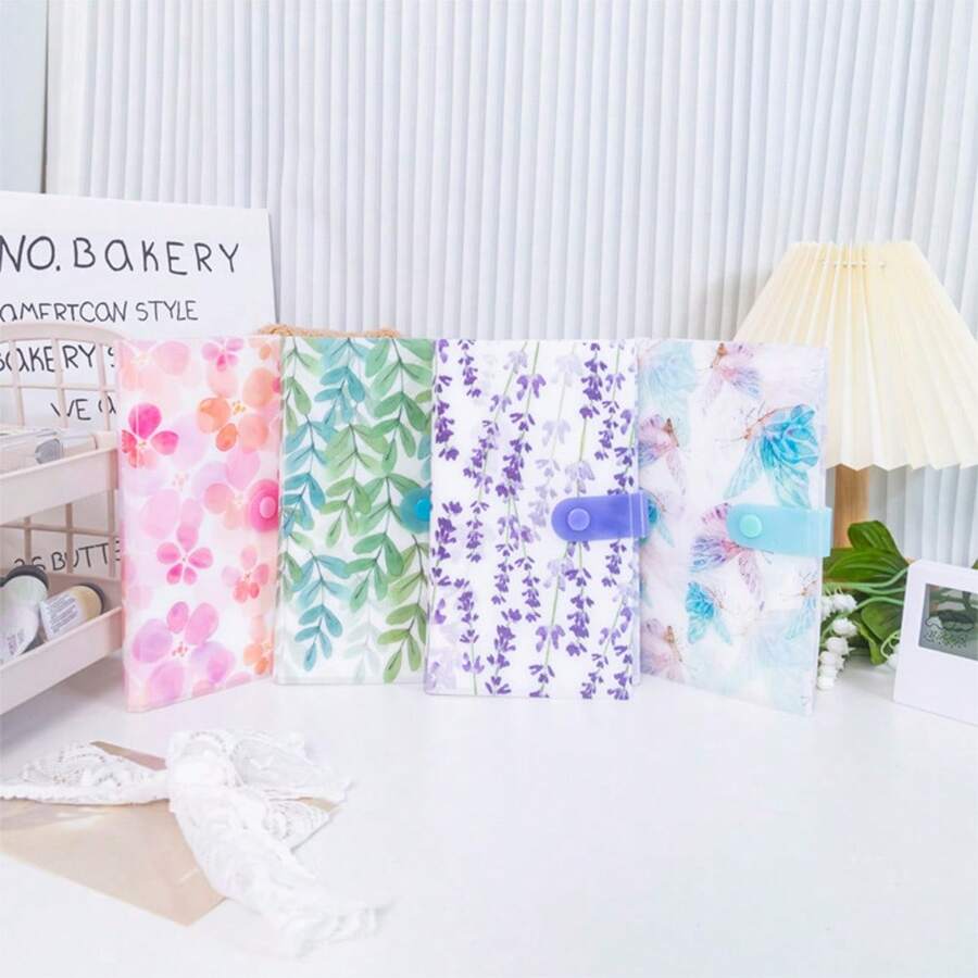 Carpeta con capacidad para 240 tarjetas con tema forestal - perfecta para negocios, tarjetas de intercambio y talla grande - disponible en verde, azul, morado y rosa - gran capacidad, bolsillos transparentes HD, resistente a la humedad y la humedad, almacenamiento seguro, fácil de usar, material de alta calidad - Multicolor - Ver 1