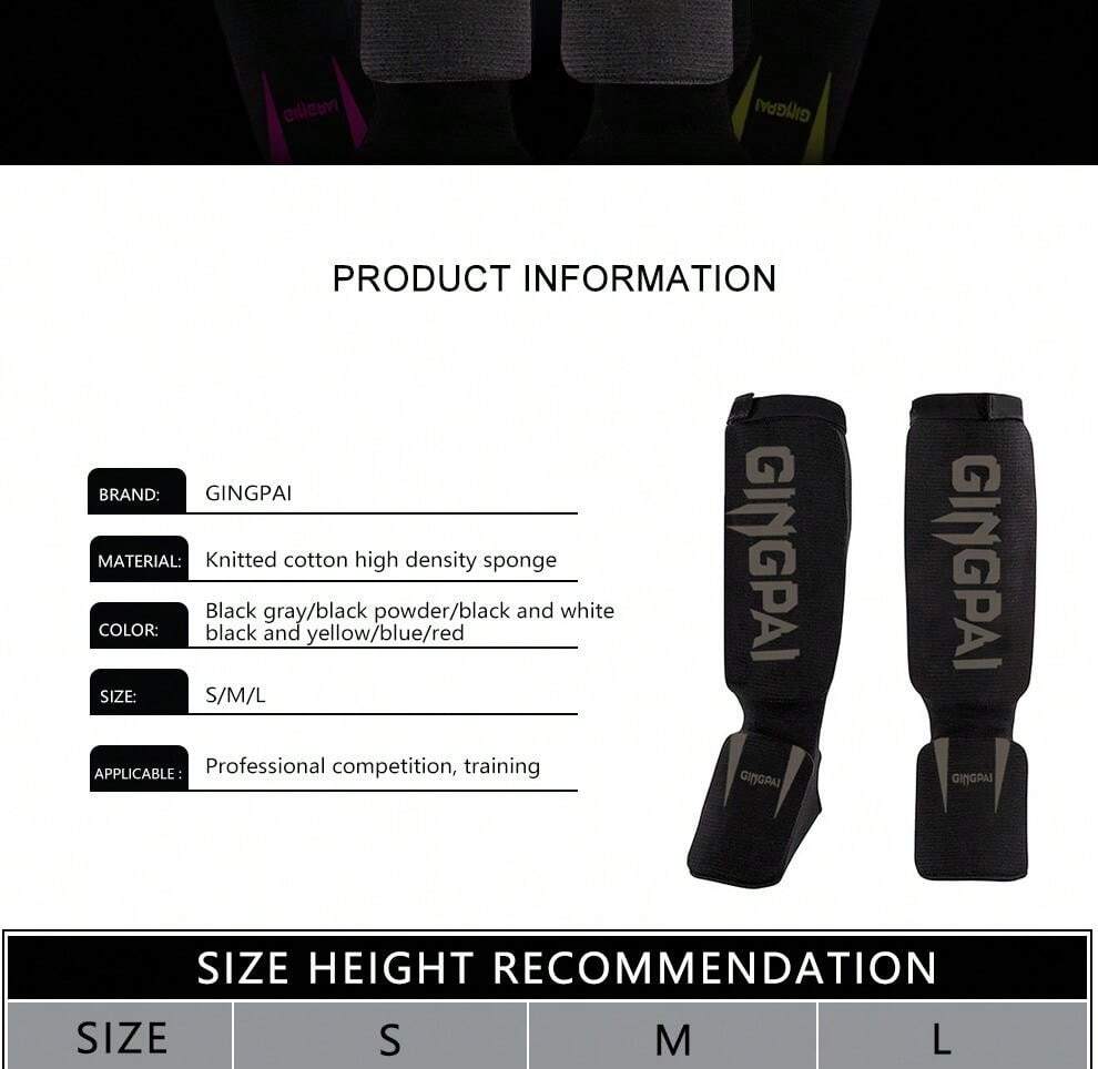 Set De Espinilleras De Kickboxing Con Guantes De Boxeo De 16 Oz - Protección Ajustable Para MMA, Muay Thai Y Entrenamiento