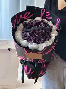 1 Gói 20 Tờ Giấy Bọc Chống Thấm Dày Cho Bó Hoa "LOVE", Vật Liệu Gói Hoa Cho Shop Hoa - màu hồng nhạt - Xem 6