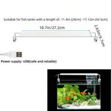 LED Aquarium Light, Full Spectrum Aquarium Light, With Switch, Housing Retractable Bracket - Multicolor - View 7
