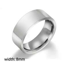 Anillo de de titanio de moda, banda de acero inoxidable plana personalizada, regalo para novio, Navidad, Año Nuevo, Día de San Valentín y días festivos