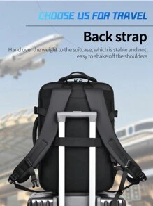 1 件大容量可扩展旅行背包，户外沙滩包，学生包，笔记本电脑包，多功能背包，防水防刮面料，休闲商务风格钱包假日旅行必需品复古包书包露营旅行包冬季返校复古笔记本电脑包运动生活男士包礼品包徒步旅行包周末包背包旅行必备品大包春季复古包 - 黑色 - 查看 10