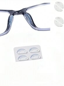 2/5 paires de tampons nasaux pour lunettes, tampons nasaux antidérapants en silicone doux et adhésifs pour montures en plastique de lunettes et lunettes de soleil (noir/blanc, 2/5 paires). Accessoires de lunettes pour femmes - Multicolore - Voir 12