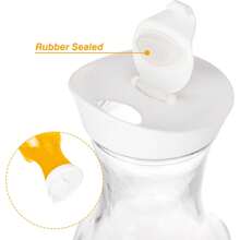 Superlele 4pcs Glass Carafe With Lids, 50oz Beverage Serveware Carafe, Clear Glass Pitcher For Mimosa Bar, Iced Tea, Cold Beverage, Milk, Party Storage