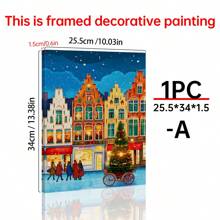 Navidad en Brujas, Bélgica, impresión artística de Brujas, arte navideño, decoración navideña, Markt Brugge, póster de viaje a Brujas, Bélgica, conjunto de 1, pósteres de lienzo, decoración de pared de lienzo para el hogar, sala de estar, dormitorio, cocina, baño - Multicolor - Ver 21