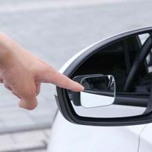 2pcs Large Size Car Rearview Mirror High Definition Frameless Glass Backup Mirror, Adjustable Blind Spot Mirror, Reversing Small Square Mirror, Interior & Exterior Observation Mirror, Square Convex Glass Mirror - one-size - View 1
