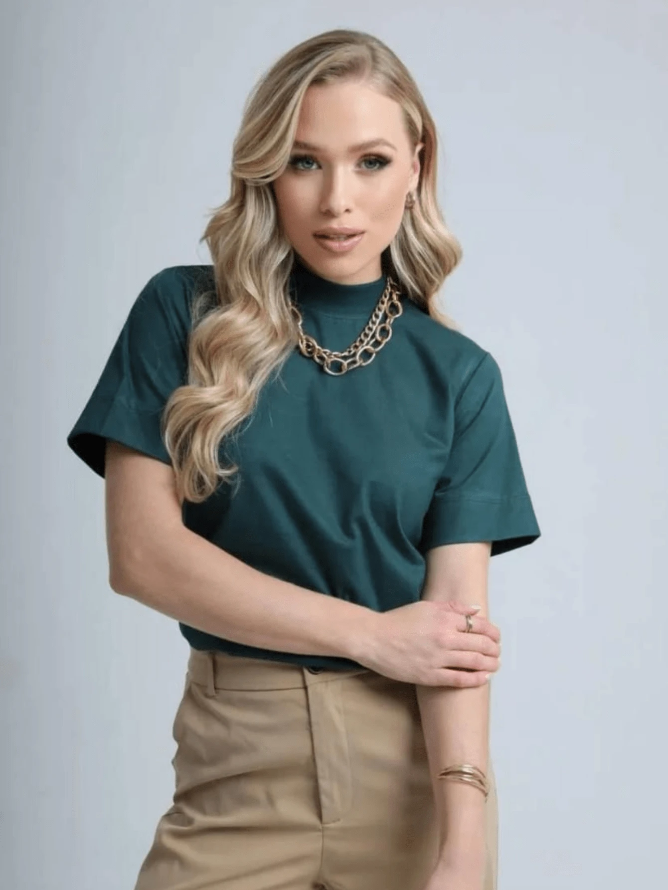 Women Blouses - Army Green - View 1