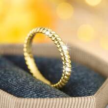 1 Pieza Anillo De Diseño De Espiral Simple Y Moderno Para Mujeres, Adecuado Para Uso Informal Y En Fiestas