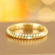 1 Pieza Anillo De Diseño De Espiral Simple Y Moderno Para Mujeres, Adecuado Para Uso Informal Y En Fiestas