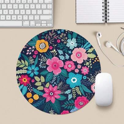 وسادة الفأرة الجميلة والممتعة قطعة واحدة، وسادة مكتب مدورة 7.9 بوصة * 7.9 بوصة * 0.08 بوصة مع قاعدة مطاطية مضادة للانزلاق، وسادة فأرة صغيرة للسفر للابتوب والكمبيوتر والمكتب، مناسبة للبنات والأولاد