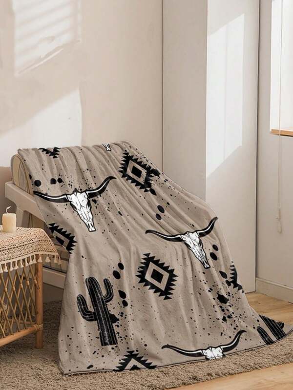 1 Stück Vintage Westernstil karierter Decke, geeignet für Sofa, Bett, Wohnzimmer, Reisen, Büro, Schal, Nickerchen-Decke, Klimaanlagen-Decke, Tagesdecke, Camping-Decke - Ideales Geschenk für Geburtstag, Feiertage
