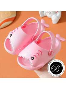 Baby Slippers Bebe Tubarão Sandal Girl And Boy Sandal Lightweight Soft Eva Non-Slip Baby Shar Slipper - 淺粉色 - 查看 2