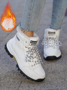 Klasyczne modne ocieplane polarem ciepłe buty śnieżne dla kobiet, wygodne w noszeniu