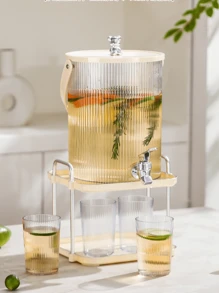 1台 冰箱冷藏柜夏季降温大容量水果茶水壶家用饮料桶小桶冰水果汁桶带水龙头厨房用品酒吧用品（不提供热水） - 多重規格 - 查看 2