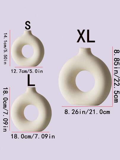 1pc Donut Round Vase Nordic Minimalist Home Living Room Desktop Flower Arrangement ative Ornament Glass view 4