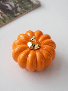 1pc Minimalist Ceramic Fake Pumpkin Decor For Halloween Party, Gifting Fall Autumn,Christmas - Pumpkin - View 14