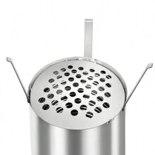 VA-Cerulean Pool Heater With Fire Stainless Steel Pool Heater Fire Barrel Swimming Pool Heater With Heating Coil 32/38mm Connections For Firewood Pool Oven Heaters For Swimming Pools And Inflatable Pools - 銀色 - 查看 6