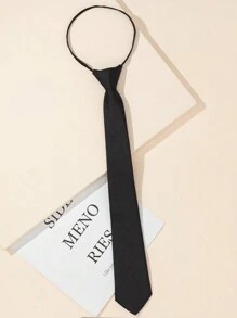 Corbata de lazo sólido ideal para salir y darle un toque elegante a tu look ideal para salir y darle un toque elegante a tu look ideal para salir y darle un toque elegante a tu look - Negro - Ver 14