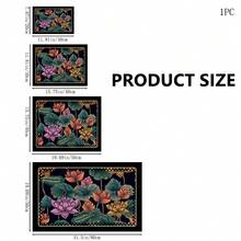 银杏叶花卉植物三脚架，适用于咖啡机、微波炉和烤箱盖，高端隔热垫，橡胶防滑底，快干易清洁吸水垫，厨房工具干燥垫，家居装饰，宠物垫；适用于厨房、餐桌、吧台、客厅；可用作桌布和床头柜多用途防尘罩，方便存放。出色的厨房配件！厨房、夏季海滩派对、美食、露营、组织者、房间装饰、厨房用品 - 彩色 - 查看 5