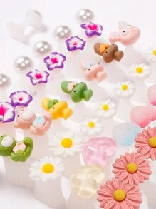 8pcs/Set Daisy-Shaped Silicone Toe Separator Nail Art Tools, Korean Style Toe Divider,Nail Supplies,Nail Tools,Nail Art Tools,Back To School,Nails,Nail Tools For Press On Nails - Multicolor - View 4