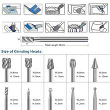 Bộ mũi khắc gỗ (20 chiếc), 10 chiếc giũa quay nhỏ và 10 chiếc máy bào nhỏ với chuôi 1/8"(3mm) dành cho dụng cụ quay để chế biến gỗ, chạm khắc, khoan, khắc tự làm - Bạc - Xem 7