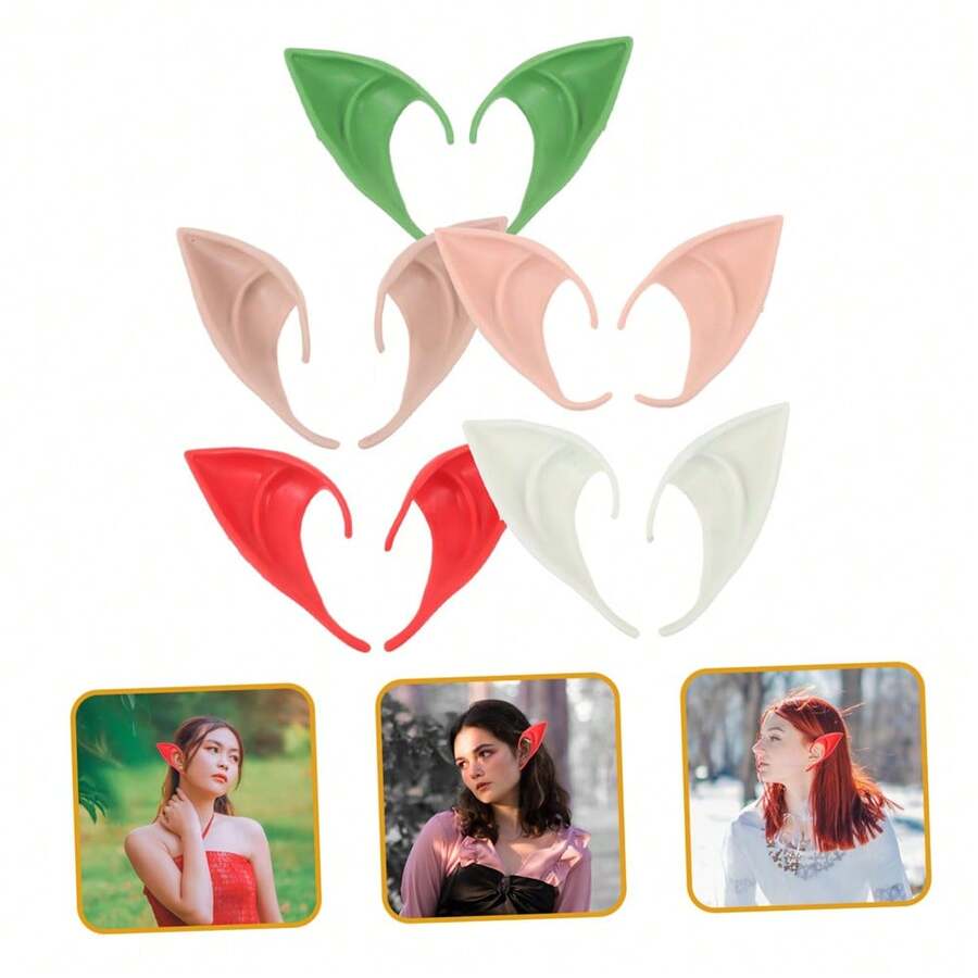 Accesorios de disfraz, orejas de diablo de hadas de terror de miedo para fiesta de Halloween, maquillaje y accesorios - Multicolor - Ver 1