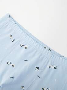 Annil 青少年男孩两件套平底裤舒适、透气、抗菌四角内裤