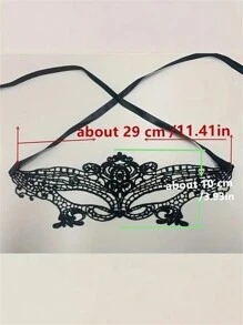 1 Stück schwarze spitze sexy Augenmaske, hautfreundlich, Party Accessoire für Frauen zu Halloween und Valentinstag