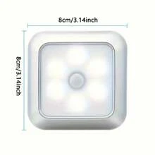 1 peça/3 peças Luz Noturna LED com Sensor de Movimento Automático, Luminária de Parede Sem Fio, Operada por Bateria, Economia de Energia, Para Escadas, Armários, Banheiro, Degraus, Quarto, Corredor, Decoração Interna