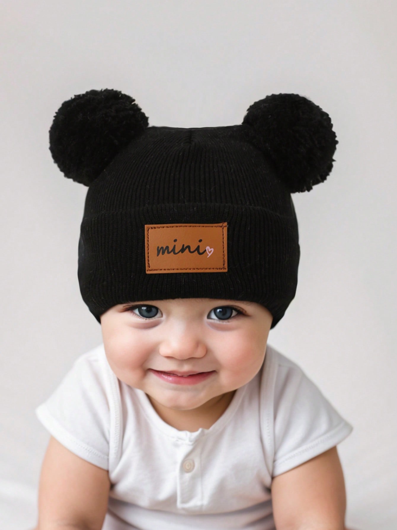 3 قطع / 3 عبوات / 1 قطعة قبعة بيني أسود للأطفال وا...