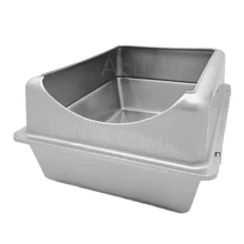 Arenero Grande Para Gato Con Extensión + Palitas - Plateado - Ver 3