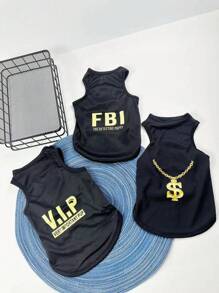 1 pieza Chaleco transpirable y delgado para mascotas en verano, ropa de enfriamiento para perros poodle, corgi, teddy, chihuahua y gatos - Multicolor - Ver 4