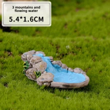 3D 迷你微井雕塑、石桥、灯塔雕塑、树桩、流水户外仙境花园树脂工艺品、微景观吊坠装饰、微艺术雕塑、景观 DIY 花园雕塑、花盆装饰、家庭庭院草坪装饰、返校万圣节圣诞装饰