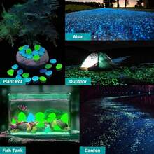 Luminous Pebbles Rocks Garden Ornaments Stone Glow In The Dark GardenFor Walkways Fish Tank Decorations - Multicolor - View 6