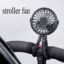 1 pieza Ventilador para cochecito con pinza para bebé, trípode flexible, batería recargable, ventilador personal pequeño, ventilador portátil para viaje, de mano para coche y cama - Multicolor - Ver 1