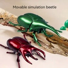 1pc 2024 New Realistic Fighting Beetle & Rhinoceros Beetle Model Toy, Random Color, Moving Model Toy, Gift For Birthday And Holiday - Multicolor - View 8