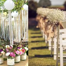 5m White Lace Burlap Ribbon, Suitable For Country Wedding Invitations, Bows, Wreaths, DIY Crafts, Christmas Decor - Multicolor - View 3