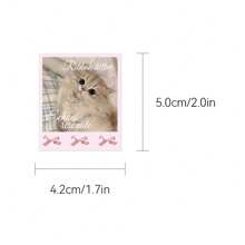 50pcs Cute Cat Sticker Cartoon Stickers DIY Decoration Computer Scrapbook Laptop Luggage Guitar Water Cup Phone Case Waterproof Stickers Back To School