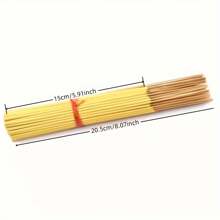 100pcs 8-Inch Natural Unscented Incense Sticks, DIY Incense - Yellow - View 2