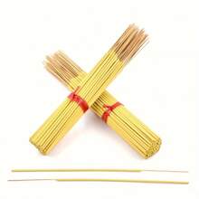 100pcs 8-Inch Natural Unscented Incense Sticks, DIY Incense - Yellow - View 5