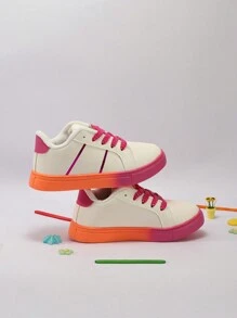 Student Flats Girls Daily Sneakers Gym Class Dopamine Non-Slip Little White Shoes