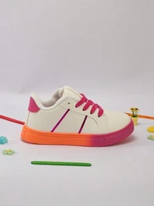 Student Flats Girls Daily Sneakers Gym Class Dopamine Non-Slip Little White Shoes