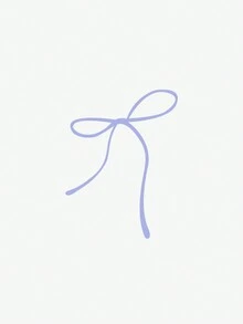 1 件可洗临时纹身，简约紫色丝带蝴蝶结设计，适合时尚用户 - 紫色 - 查看 4