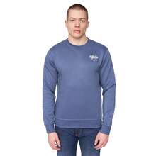 Henleys Mens Scripthen Crew Neck Sweatshirt (Deep Blue) - Navy Blue - View 1